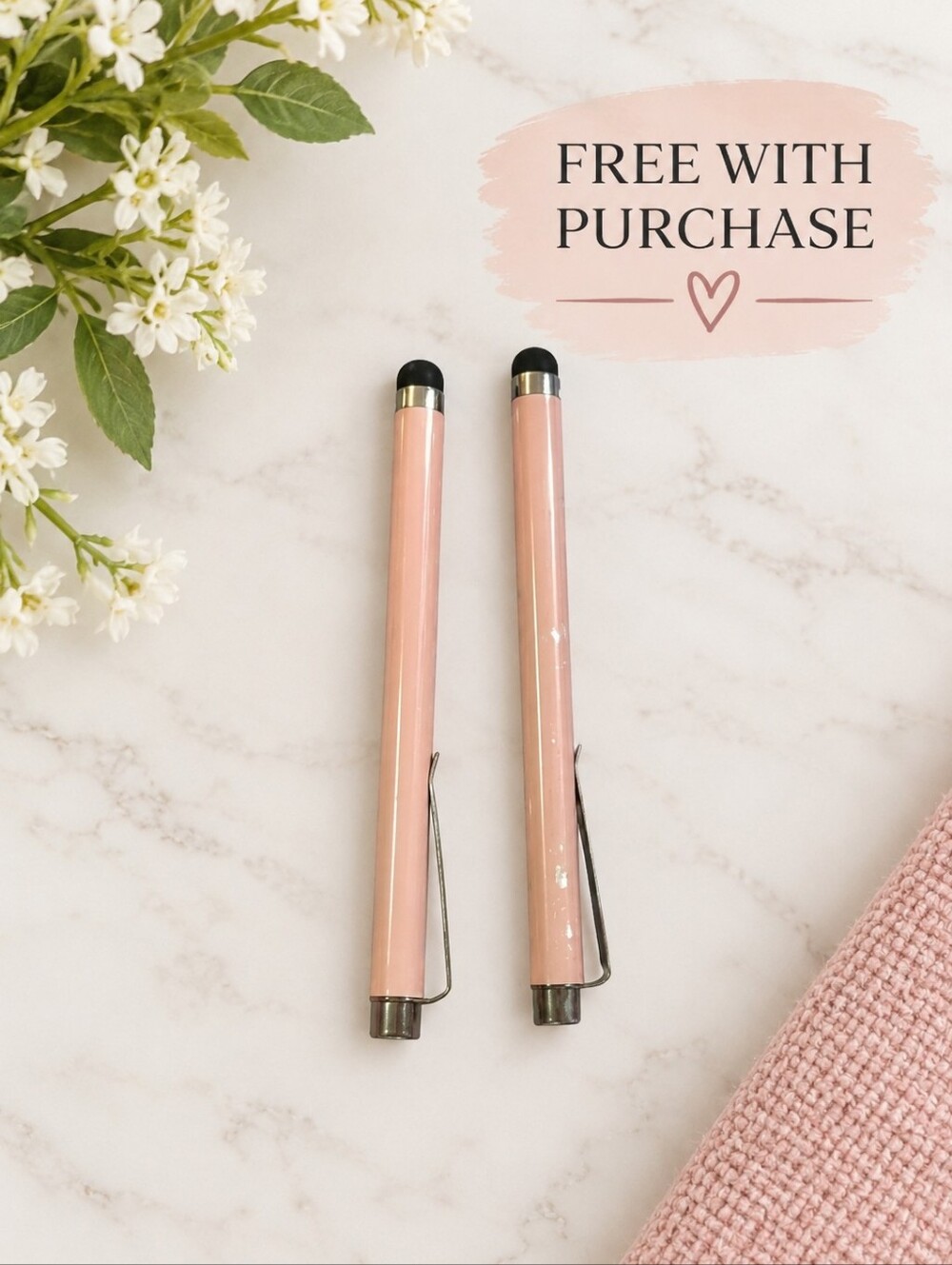 Free With Purchase 2 style pens